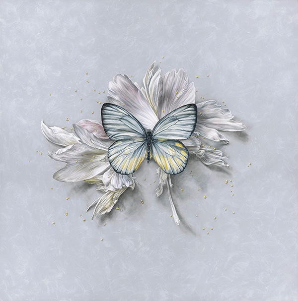 Shades of White and Pollen Scattered by Alex Louisa | Lethbridge Gallery